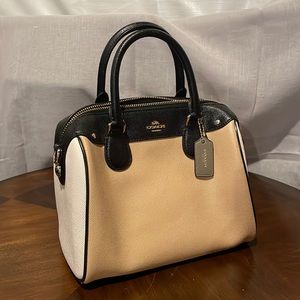 Coach Two-Tone Black and Cream Mini Bag